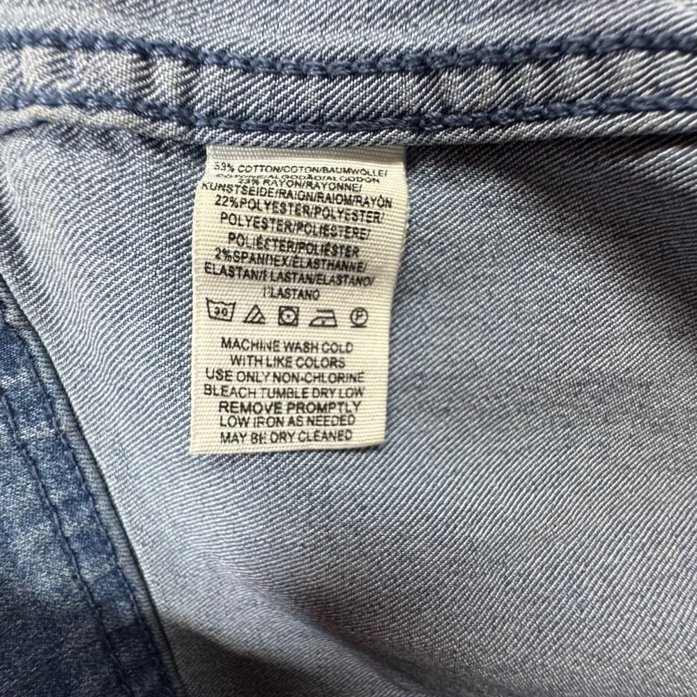 Free People Womens Denim Skirt A-Line Blue Seam‎ Detail Mini Size 10